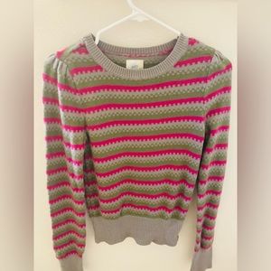 Green & Pink Sweater
